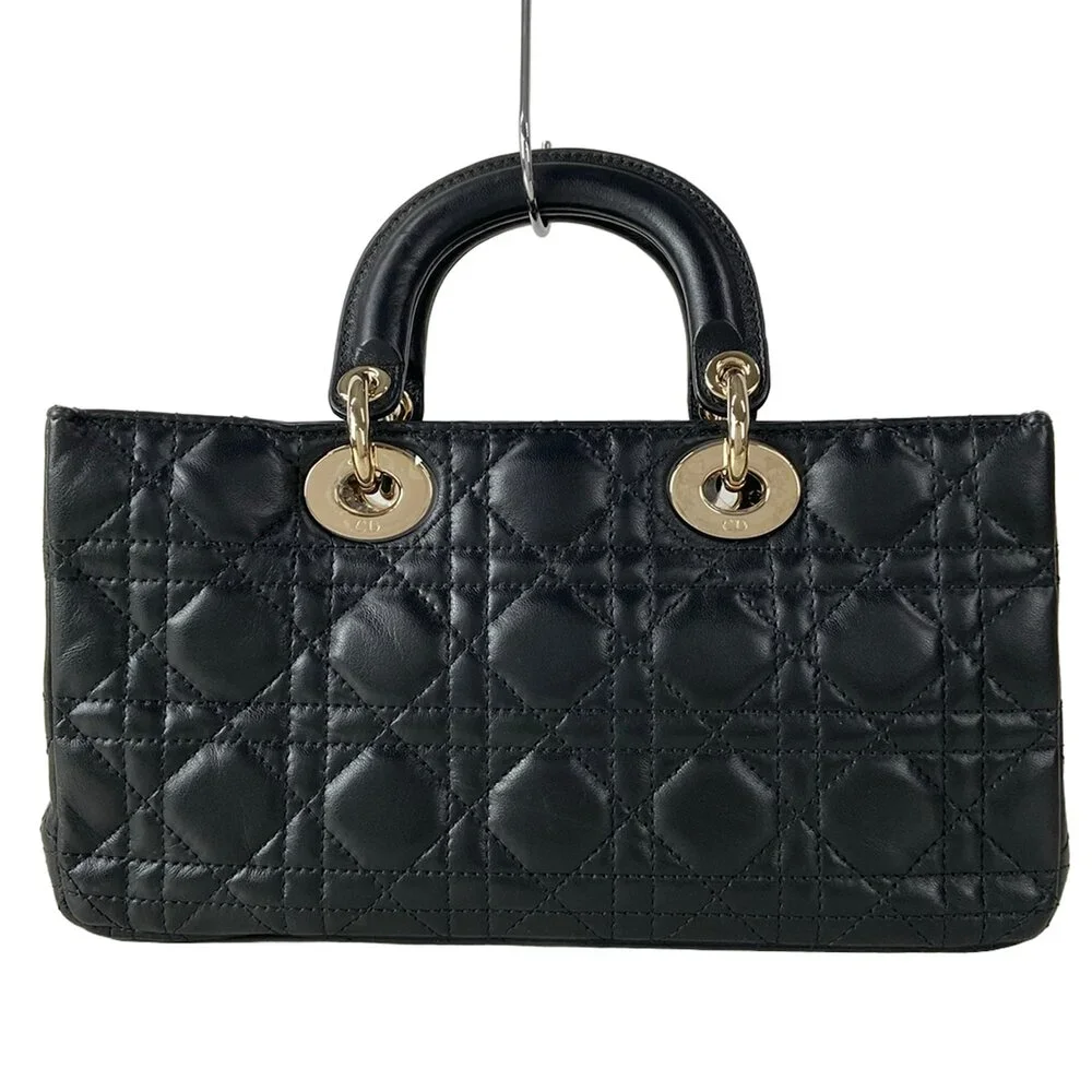Christian Dior Lady D-Joy Bag Small/Lady D-Joy Handbag Black Gold